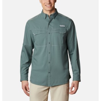 Columbia Overhemd Heren, PFG Low Drag Offshore Long Sleeve Groen, 62VRNDKTQ